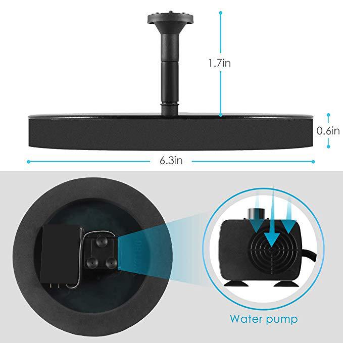 Solar-Powered Garden Fountain – Classic Round Floating Outdoor Water Feature