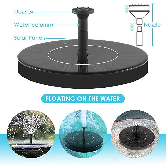 Solar-Powered Garden Fountain – Classic Round Floating Outdoor Water Feature