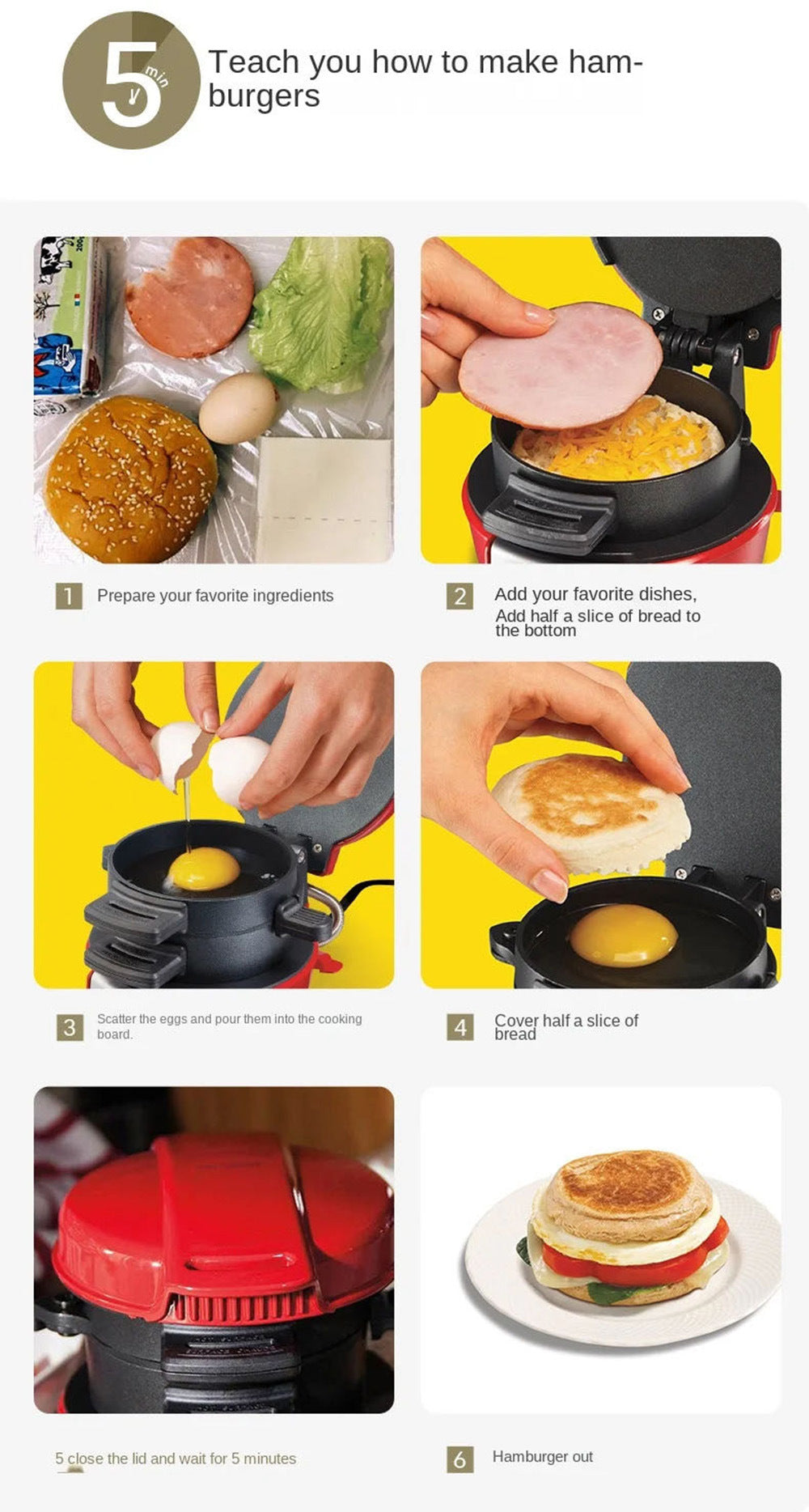 110V Multi-Functional Breakfast Maker