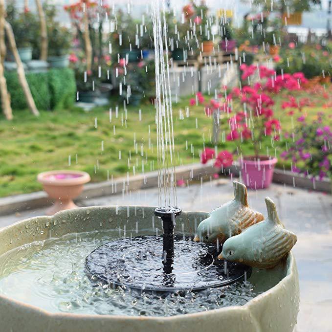 Solar-Powered Garden Fountain – Classic Round Floating Outdoor Water Feature