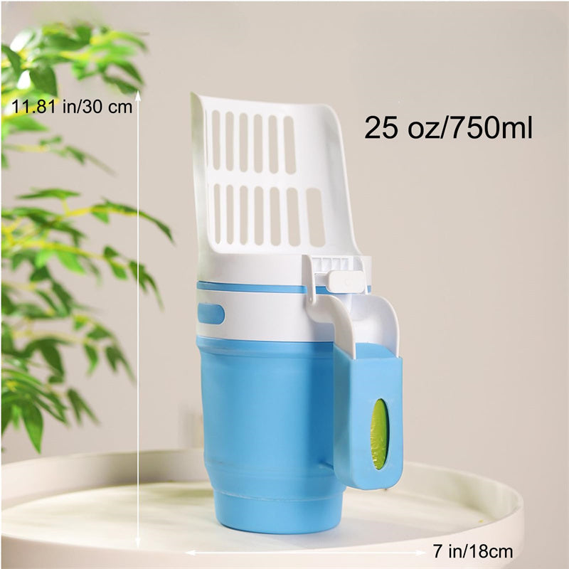 Upgraded Wide Cat Litter Scoop with Refill Bags – Self-Cleaning Waste Bin System for Easy Cleanup