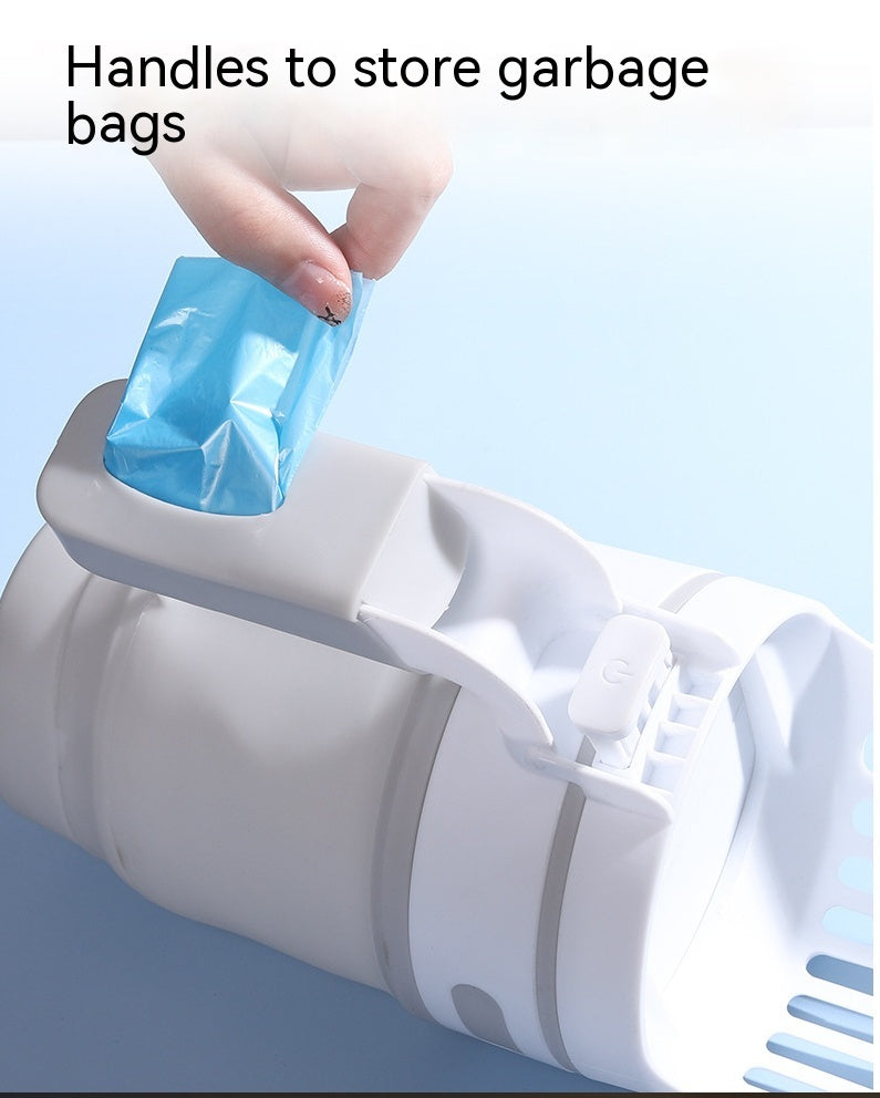 Upgraded Wide Cat Litter Scoop with Refill Bags – Self-Cleaning Waste Bin System for Easy Cleanup