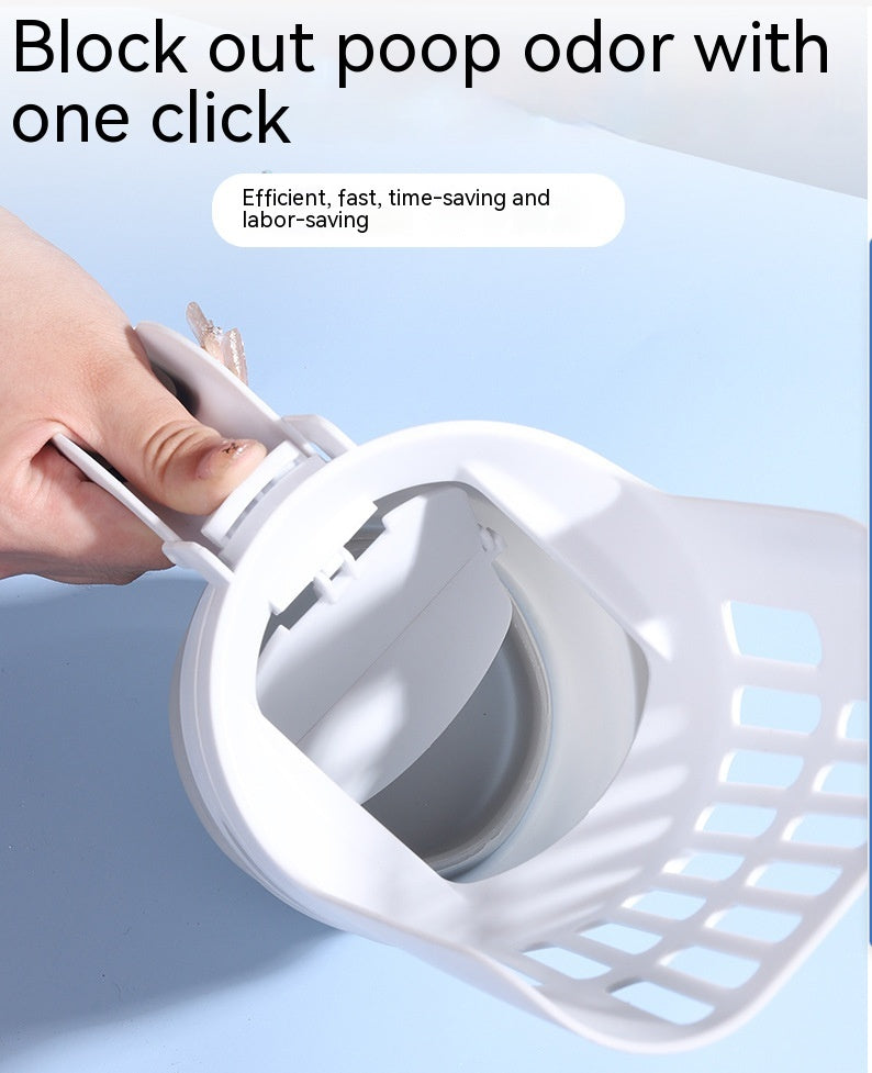 Upgraded Wide Cat Litter Scoop with Refill Bags – Self-Cleaning Waste Bin System for Easy Cleanup