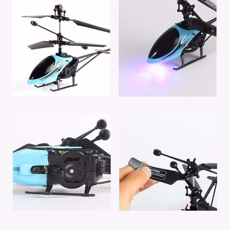 Mini Remote Control Airplane Helicopter – Fall-Resistant Electric Drone Toy for Kids & Beginners