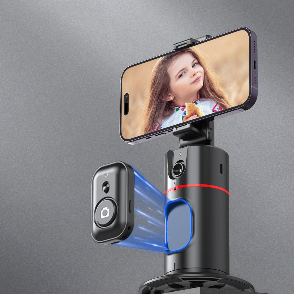 360° AI Face Tracking Phone Holder – Intelligent Auto-Tracking Stabilizer for Vlogs, Lives & Video Calls