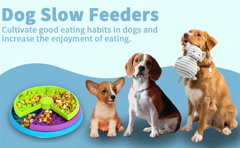 Slow Feeder Puzzle Bowl – Anti-Choking Rotating Food Basin for Cats & Dogs