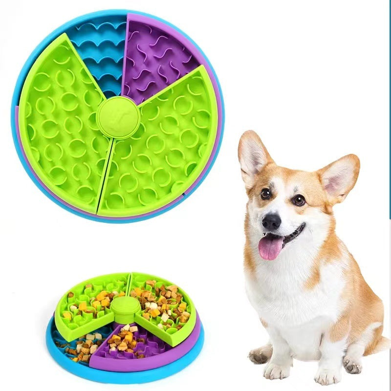 Slow Feeder Puzzle Bowl – Anti-Choking Rotating Food Basin for Cats & Dogs