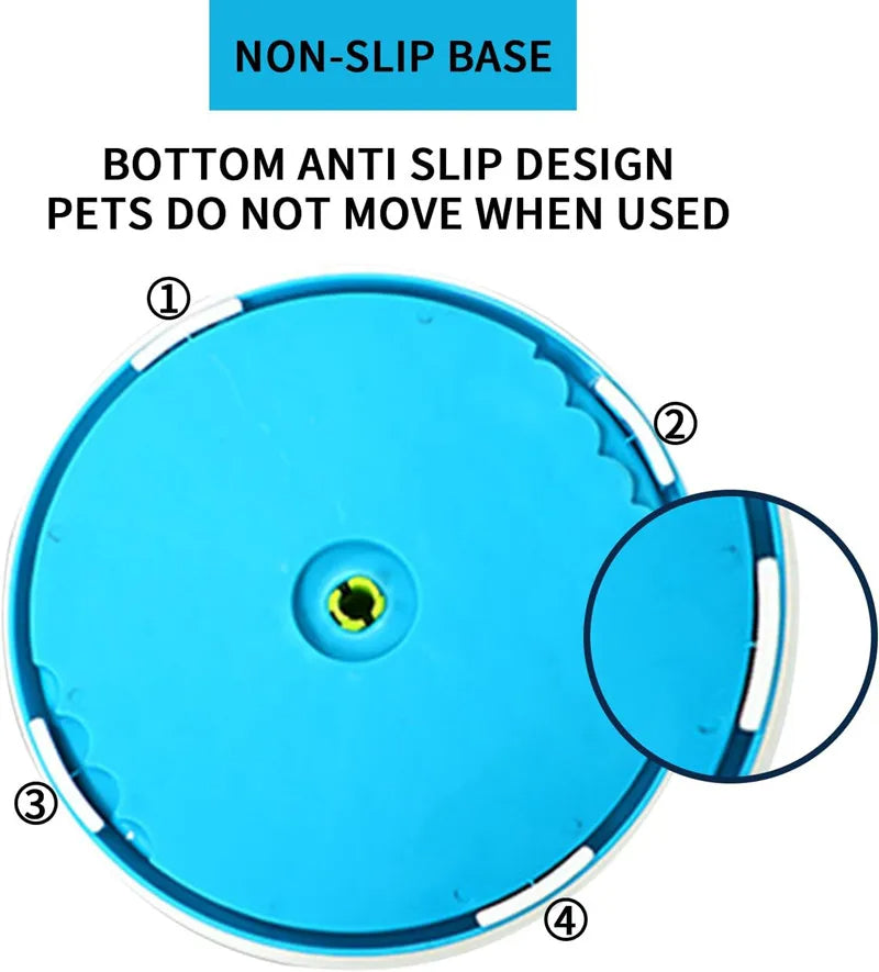 Slow Feeder Puzzle Bowl – Anti-Choking Rotating Food Basin for Cats & Dogs