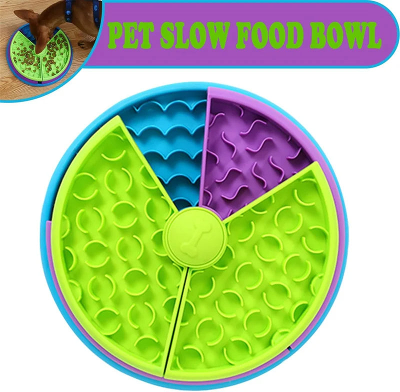 Slow Feeder Puzzle Bowl – Anti-Choking Rotating Food Basin for Cats & Dogs