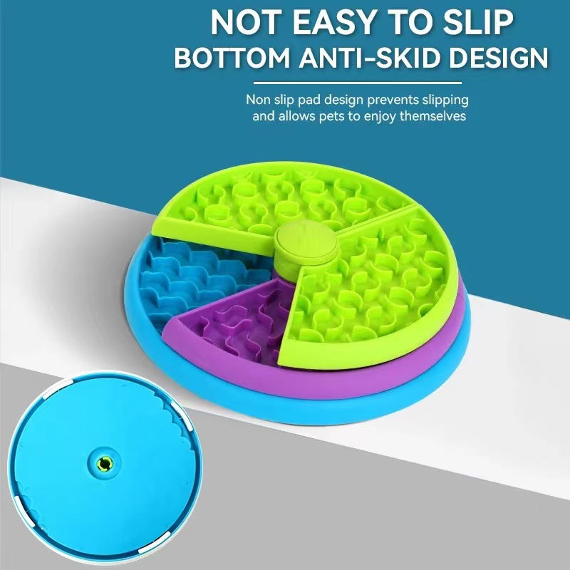 Slow Feeder Puzzle Bowl – Anti-Choking Rotating Food Basin for Cats & Dogs
