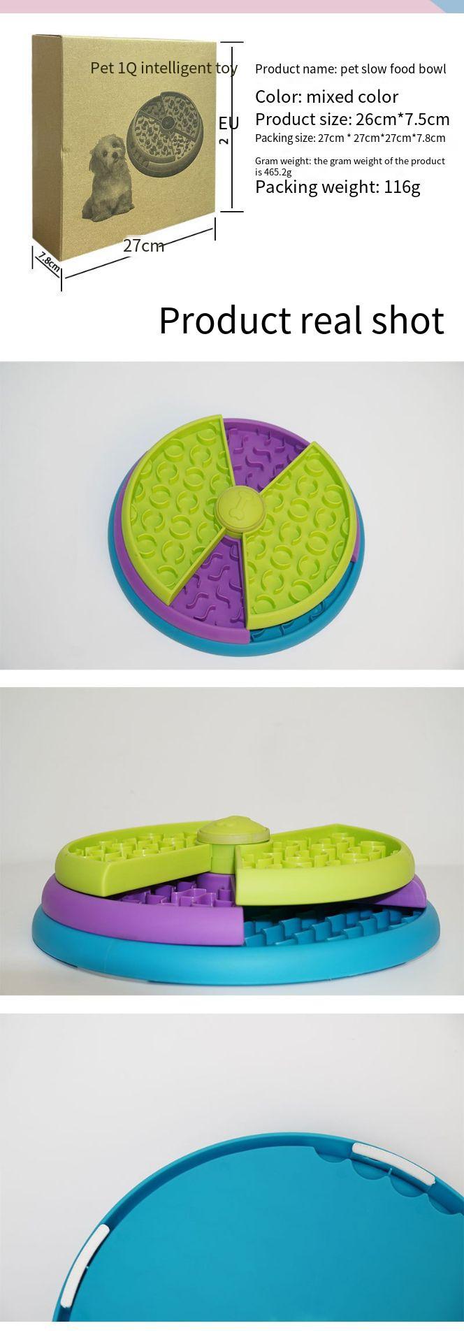 Slow Feeder Puzzle Bowl – Anti-Choking Rotating Food Basin for Cats & Dogs