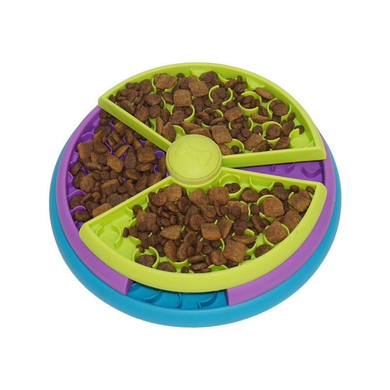 Slow Feeder Puzzle Bowl – Anti-Choking Rotating Food Basin for Cats & Dogs