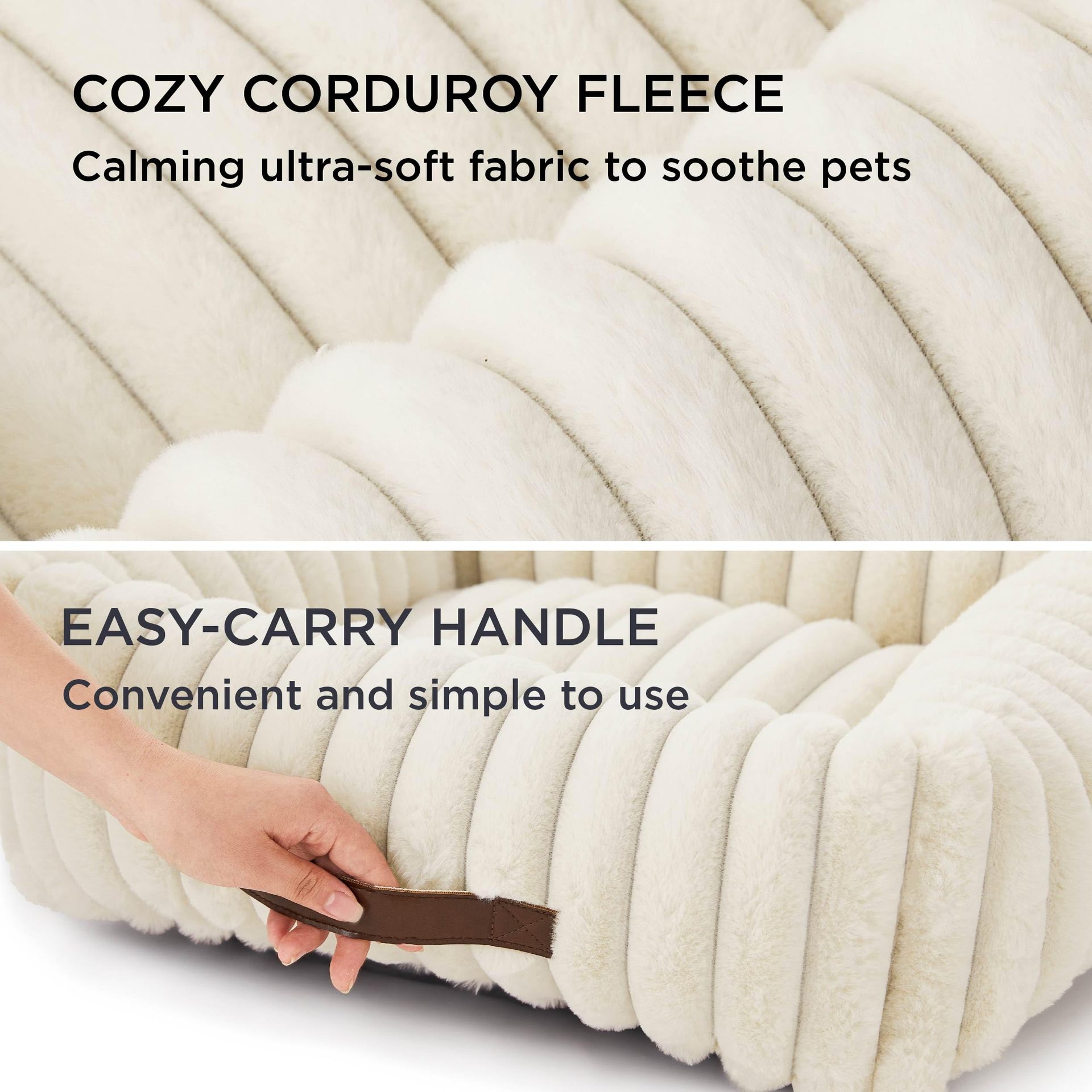 Winter Plush Pet Bed – Warm Cat & Small Dog Cushion for Cozy Sleep