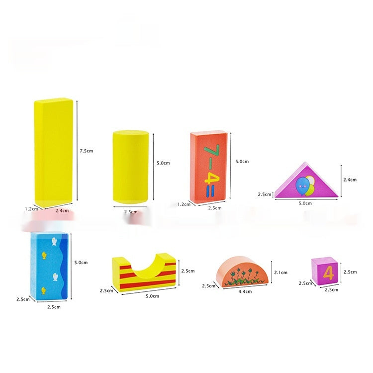 Large Wooden Educational Building Blocks Toy - Creative Assembly Set for Kids