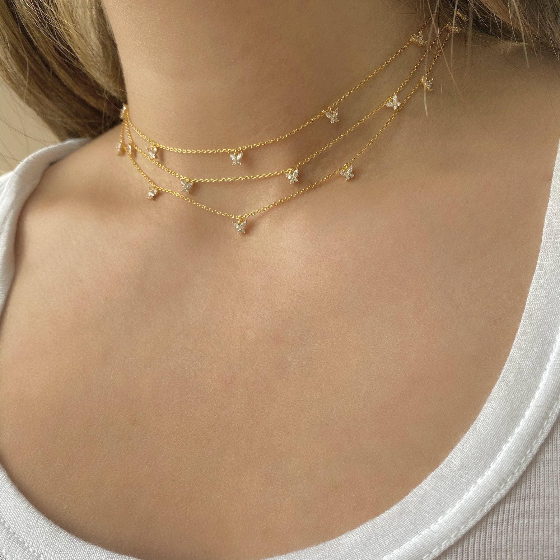 18K Gold-Plated Clavicle Necklace - Trendy Personalized Jewelry for Women