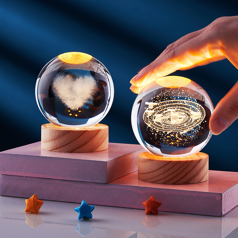 Crystal Ball 3D Solar System Night Light