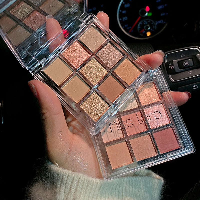 9-Color Eyeshadow Palette - Matte & Shimmer Highly Pigmented Eye Shadow Powder