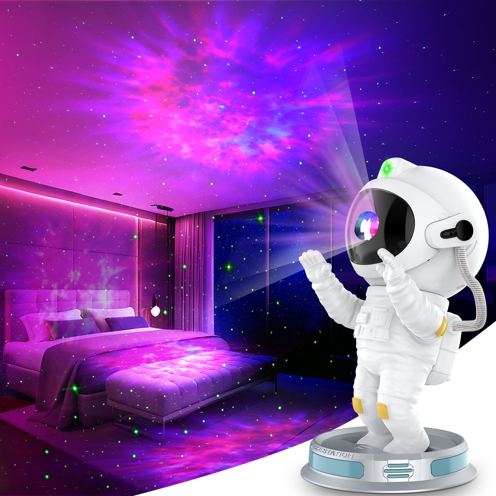 Astronaut Galaxy Star Projector Lamp