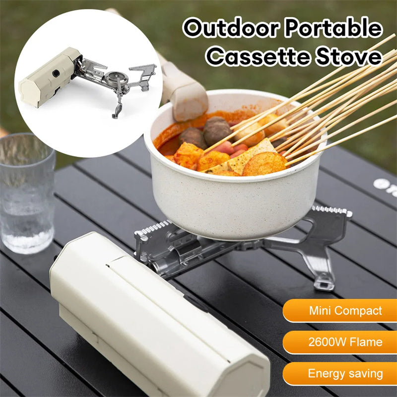 Camping Gas Stove - Portable Folding Cassette Stove