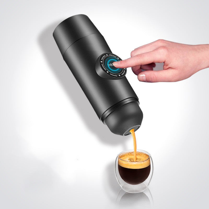 Portable Mini Espresso Coffee Maker - Rechargeable & Travel-Friendly