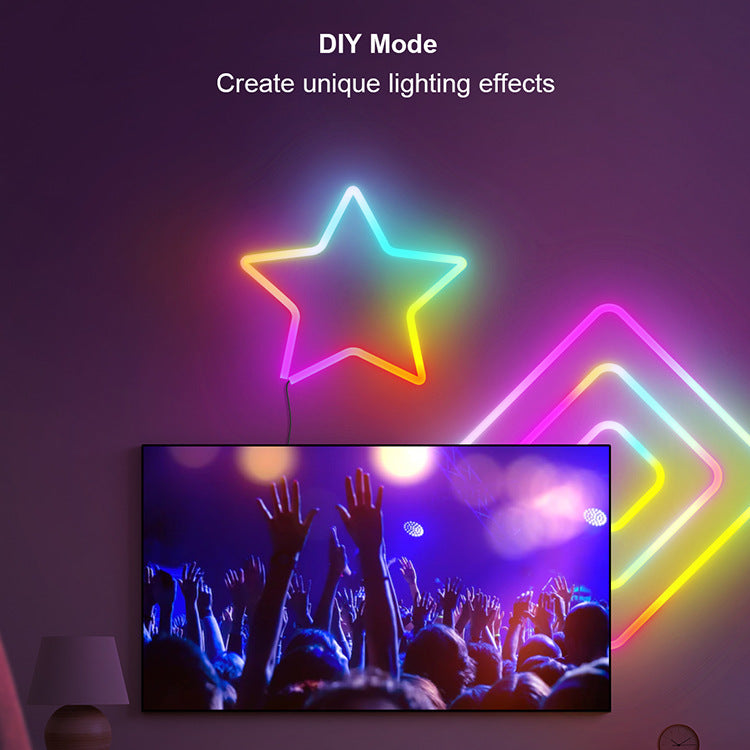 3M Neon LED Strip Lights with Music Sync – Color-Changing Ambient Lighting