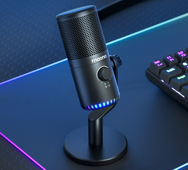 Gamingmicrofoon met ruisonderdrukking - Live streaming &amp; Esports Studio Mic