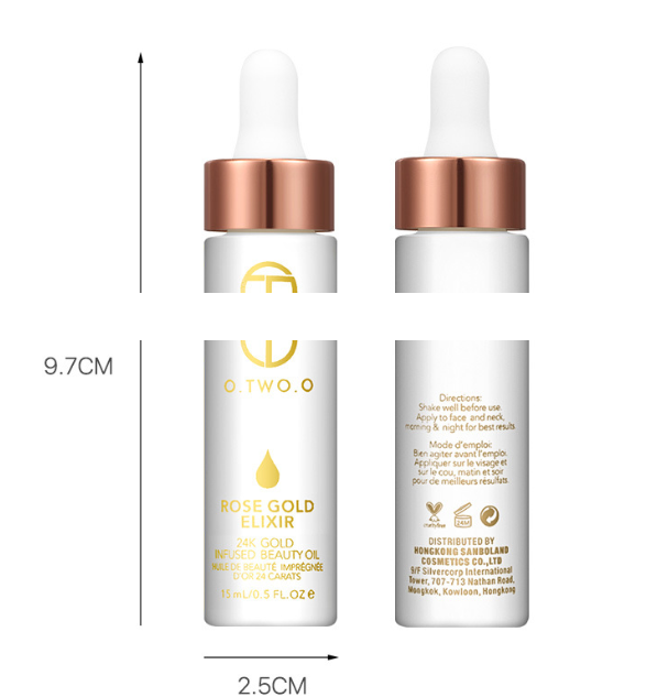 24K Rose Gold Elixir - Moisturizing & Anti-Aging Face Oil for Radiant Skin