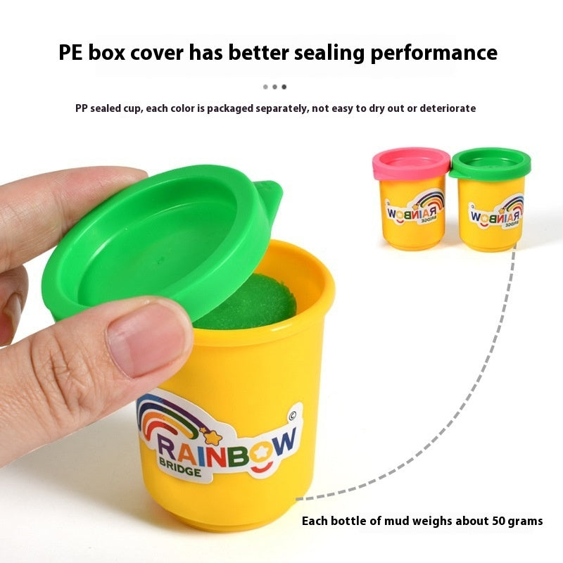 1200g Canned Colored Clay - Handmade Plasticine for Creative Crafts & Play