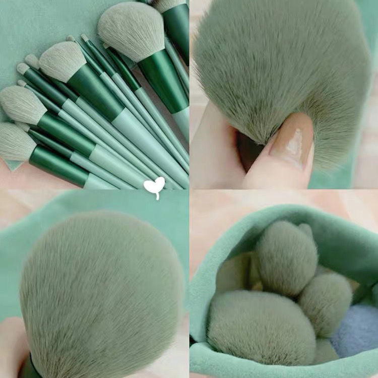 13-Piece Professional Makeup Brush Set - Foundation, Blush, Eyeshadow & Highlighter Brushes