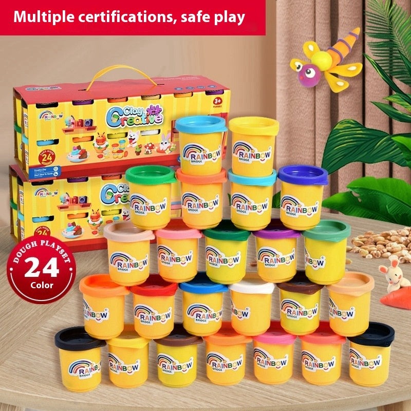 1200g Canned Colored Clay - Handmade Plasticine for Creative Crafts & Play