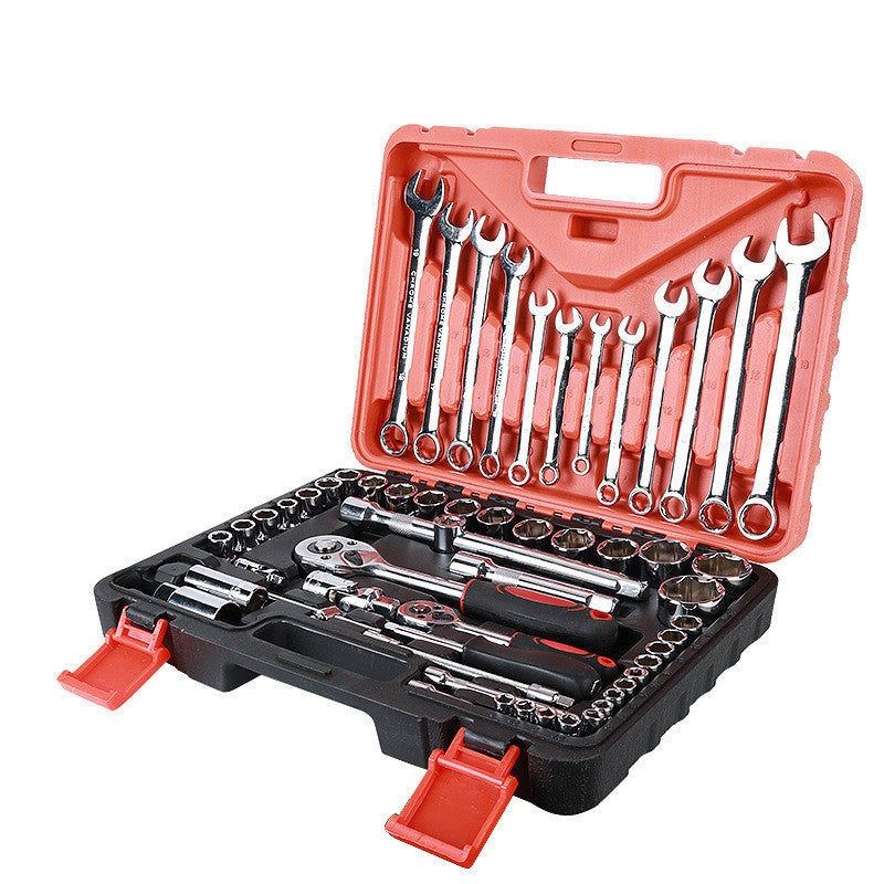Auto Repair Socket & Wrench Tool Set – Multi-Piece Mechanics Kit for Car & Home Repairs