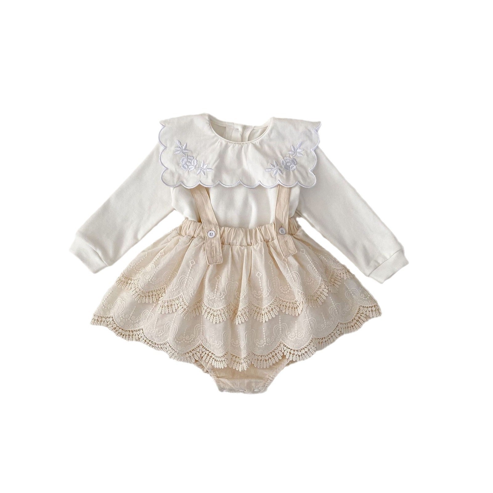 Women's Fashion Bottoming Shirt Suspender Lace Culottes