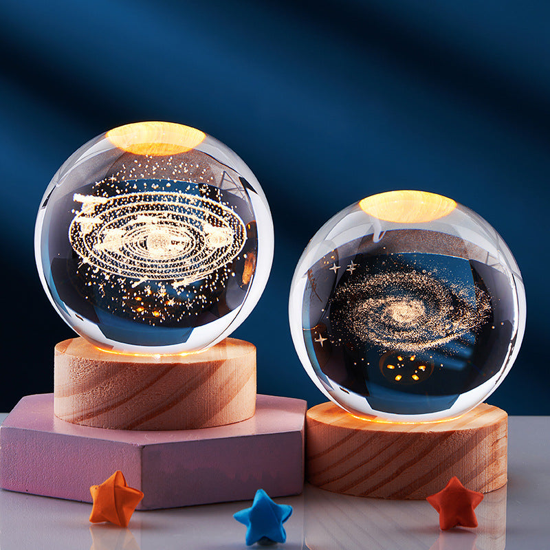 Crystal Ball 3D Solar System Night Light