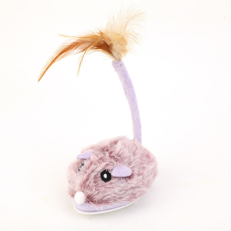 Electric Mouse Cat Toy with Wand – Self-Play Interactive Toy for Stress Relief & Exercise