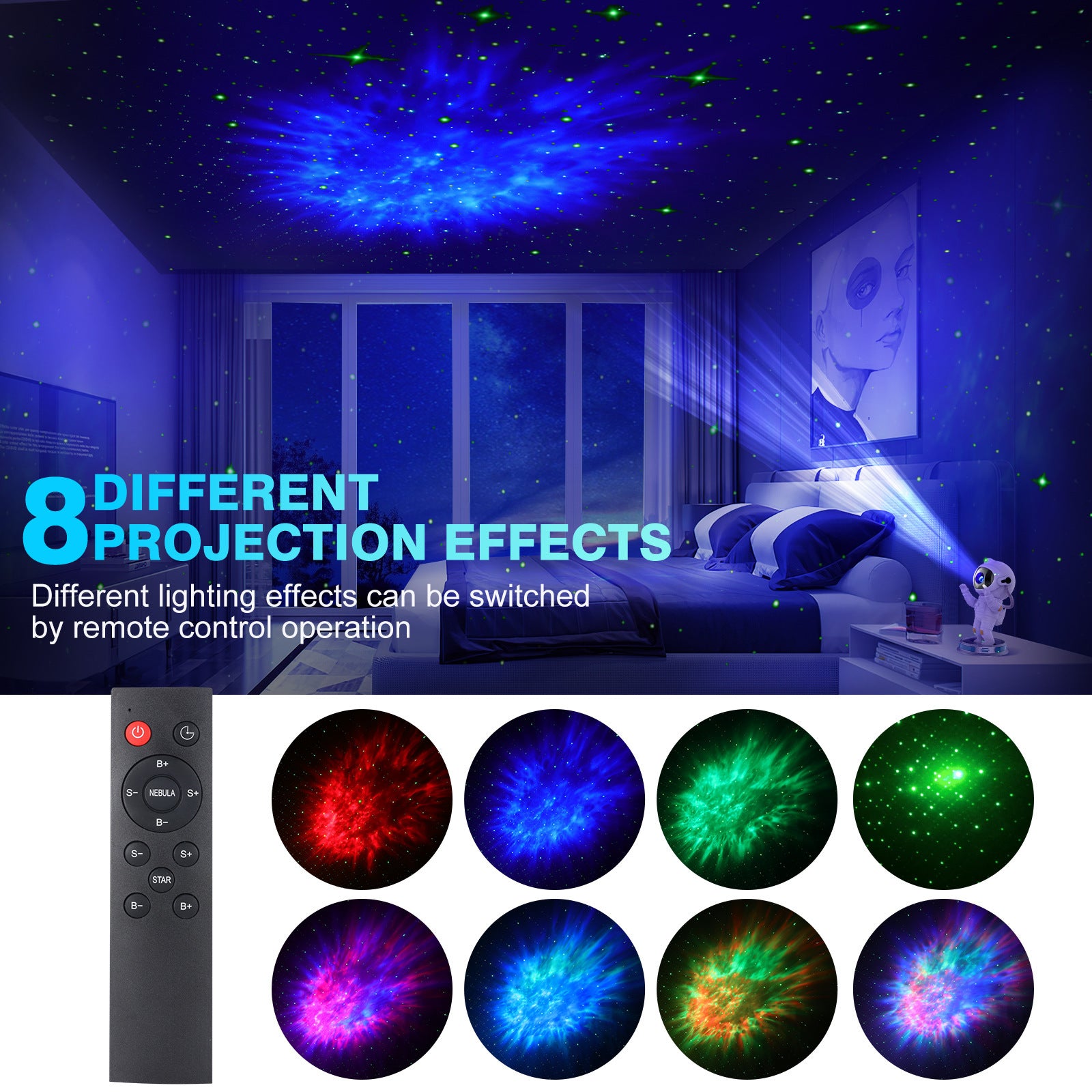Astronaut Galaxy Star Projector Lamp