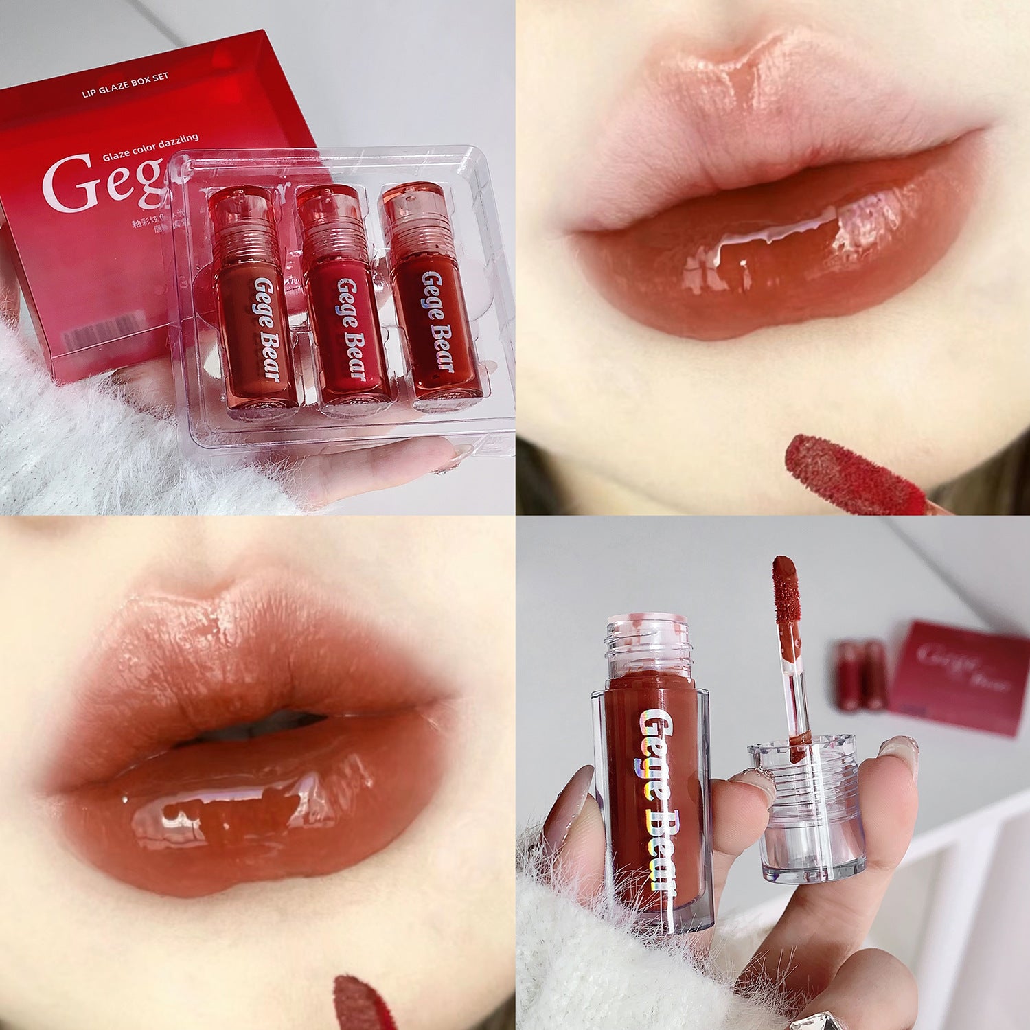 Glaze & Colors Dazzling Water Light Lip Lacquer - High-Shine Makeup for Luminous Lips