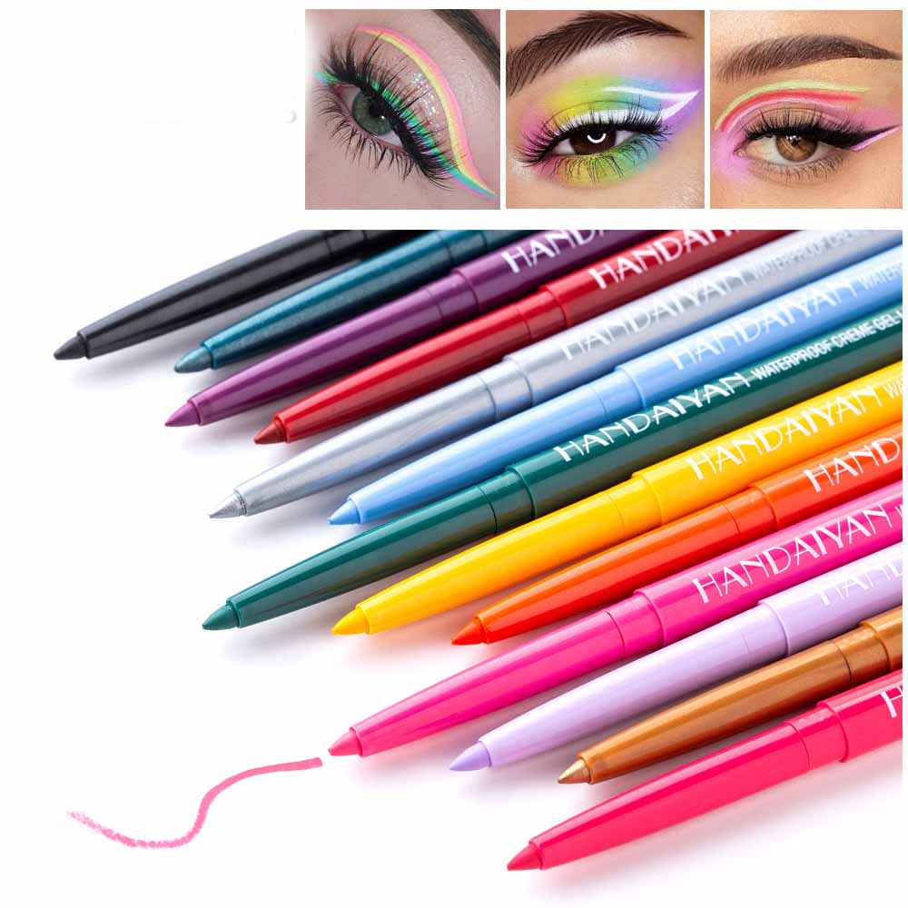 20-Color Neon Waterproof Liquid Eyeliner Pen - Long-Lasting Cat Eye Makeup