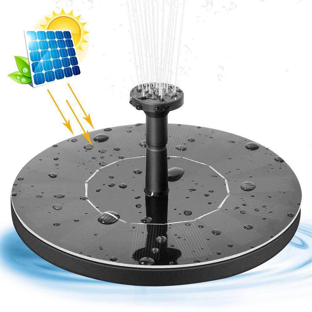 Solar-Powered Garden Fountain – Classic Round Floating Outdoor Water Feature