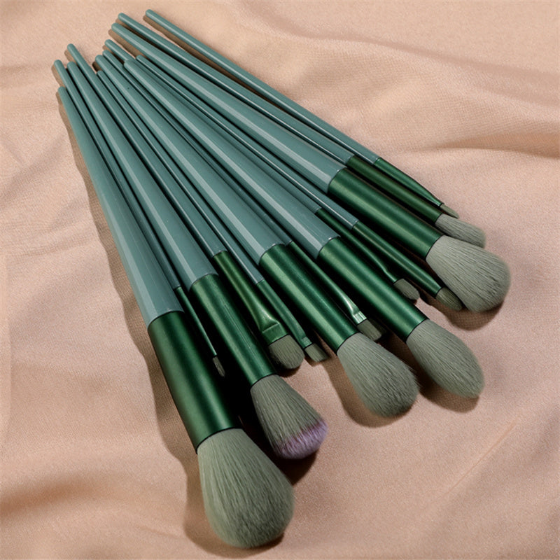 13-Piece Professional Makeup Brush Set - Foundation, Blush, Eyeshadow & Highlighter Brushes
