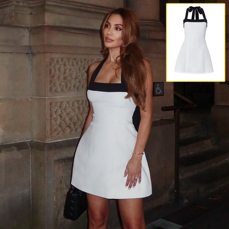 Sexy Off-Shoulder Halter Mini Dress - Women’s Sleeveless Casual Spring/Summer Lolita Y2K Style