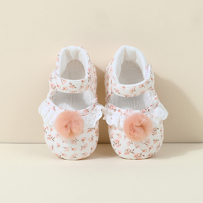 Women's Cotton Floral Princess Shoes Korean Style