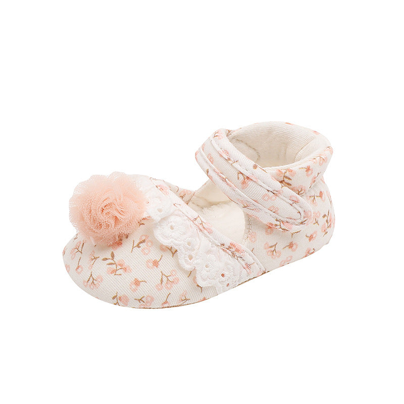 Women's Cotton Floral Princess Shoes Korean Style