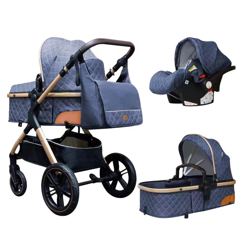 Baby Sitting & Lying Multi-Function Lightweight Folding Stroller