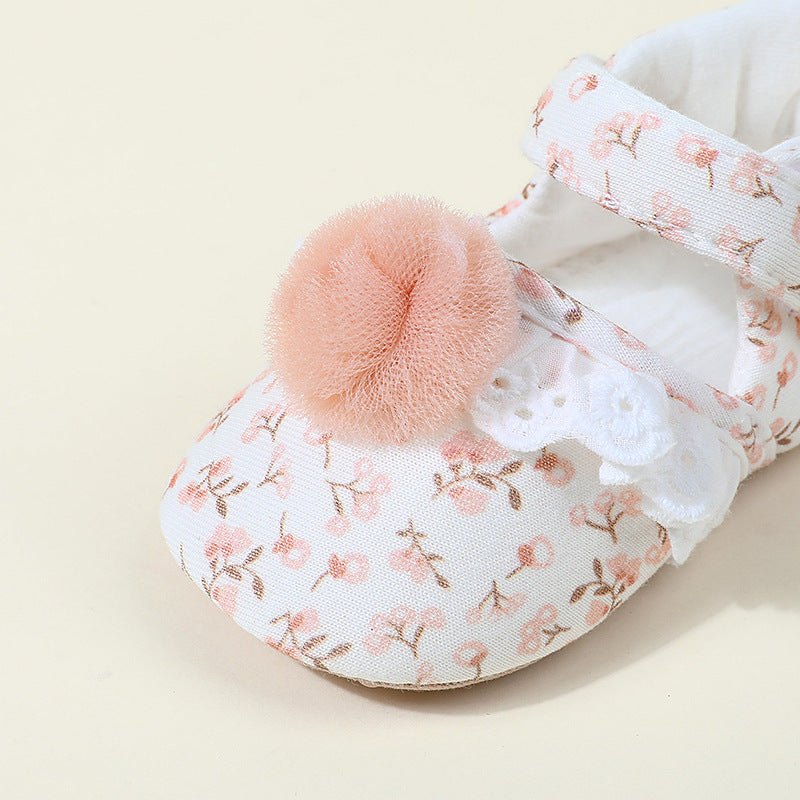 Women's Cotton Floral Princess Shoes Korean Style