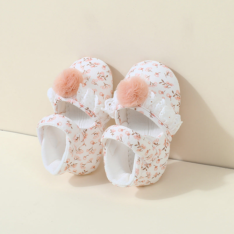 Women's Cotton Floral Princess Shoes Korean Style