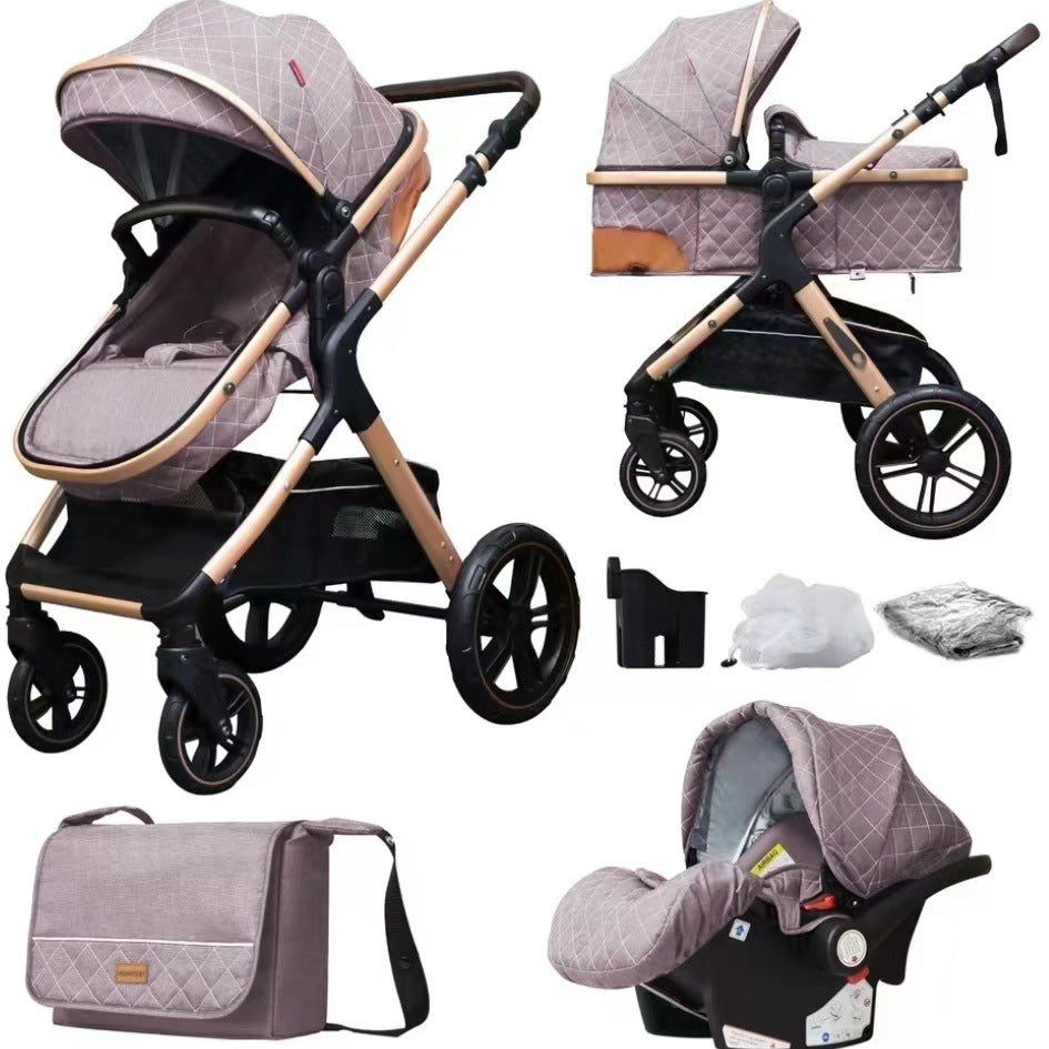 Baby Sitting & Lying Multi-Function Lightweight Folding Stroller