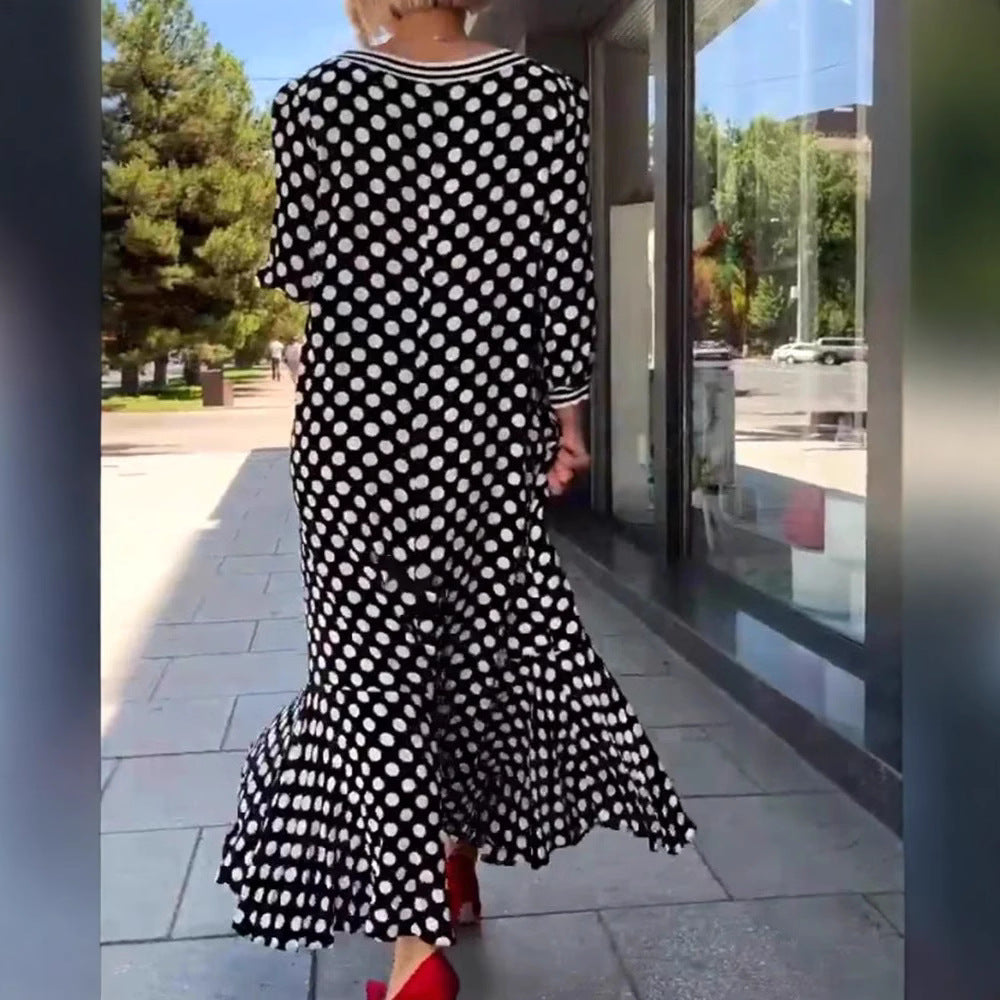 Women's Polka Dot Fashion Temperament Dress