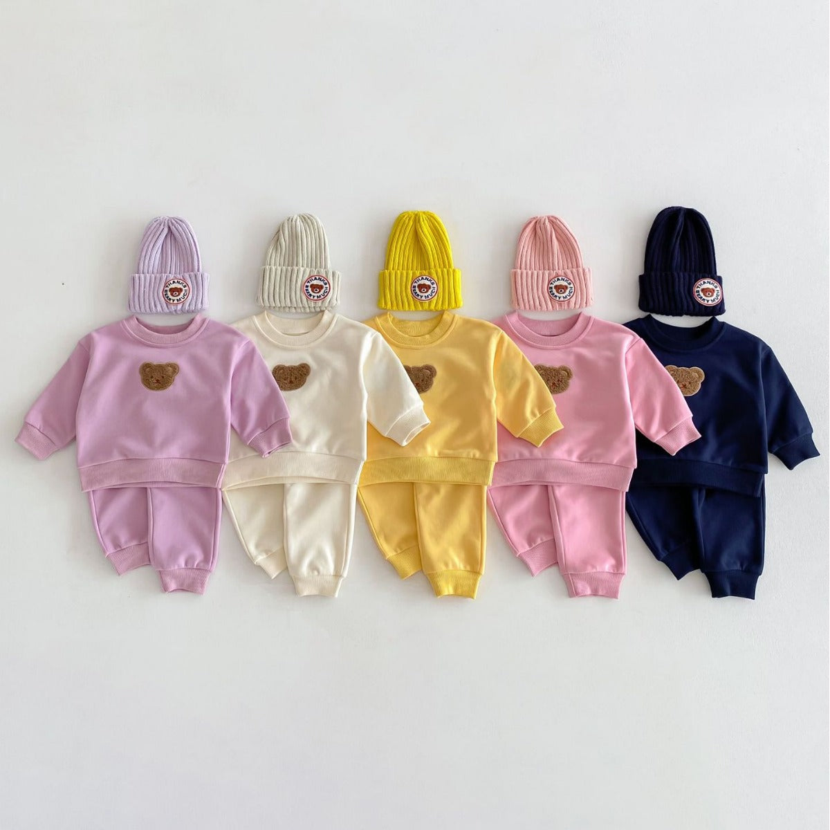 Long-Sleeve Bear Pullover Sweater Suit - Cozy Two-Piece Outfit for Babies & Toddlers