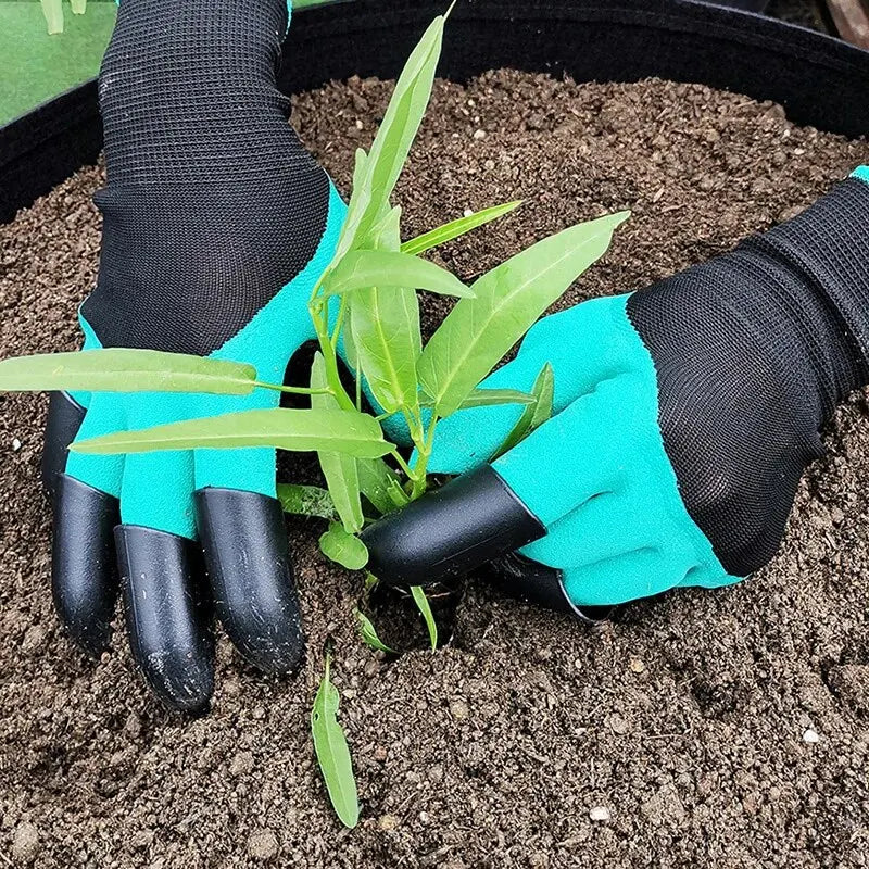 Stab-Resistant Waterproof Garden Gloves – Claw-Resistant, Wear-Resistant Wrist-Length Work Gloves for Digging, Weeding, Pruning &amp; Ground Scraping (Heavy-Duty Canvas)