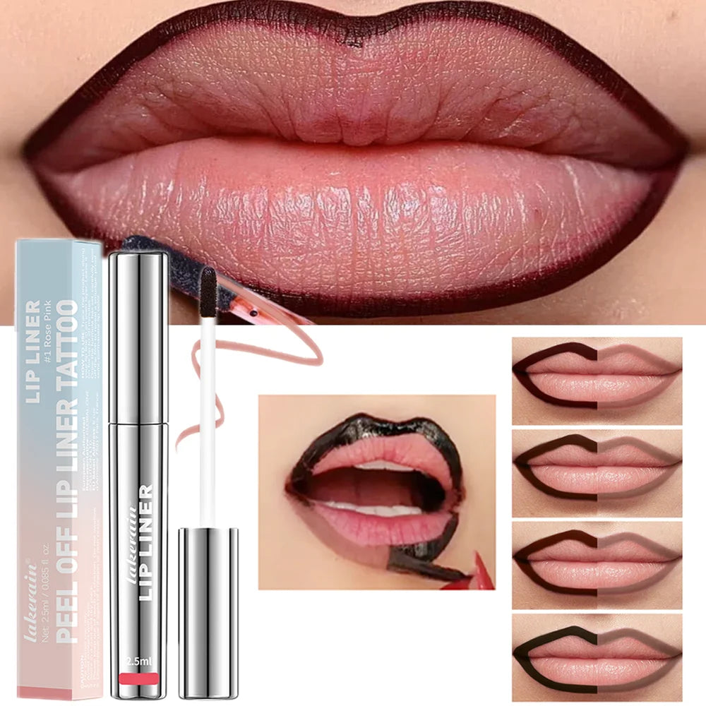 Waterproof Peel Off Lip Liner & Tattoo Lip Gloss – Long-Lasting